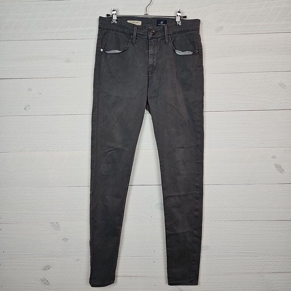 AG Adriano Goldschmied The Farrah Skinny‎ High Rise Gray Pants Jeans Womens 29R